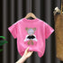 Children Cartoon Wings Short Sleeve T-shirt
